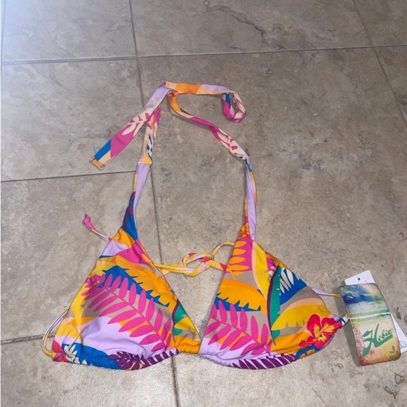 Hobie Women's Standard Triangle Halter Bikini Swimsuit Top NWT M - Picture 5 of 9